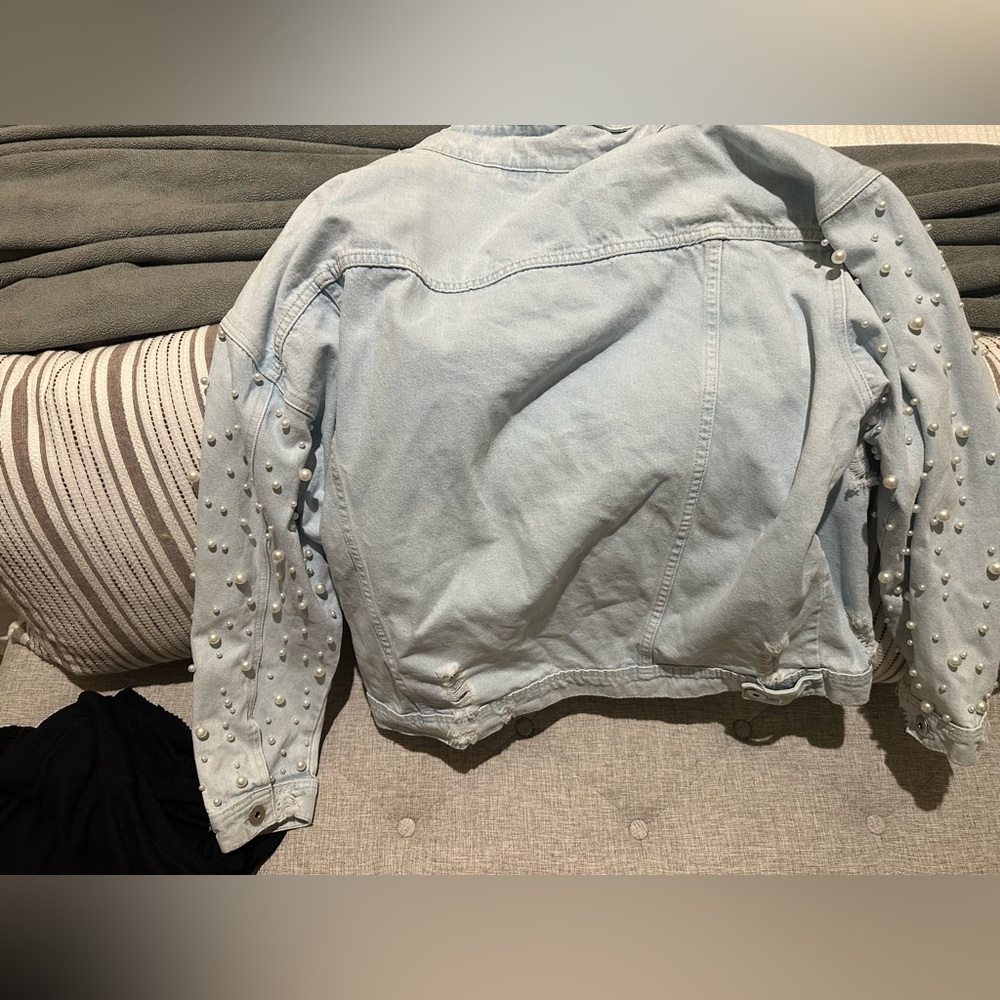 A Beautiful Soul Pearl denim jacket 3X - Picture 4 of 7